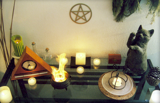Disposición de un altar simple